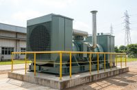 350 kVA generator installed as standby power outside a Malaysian factory