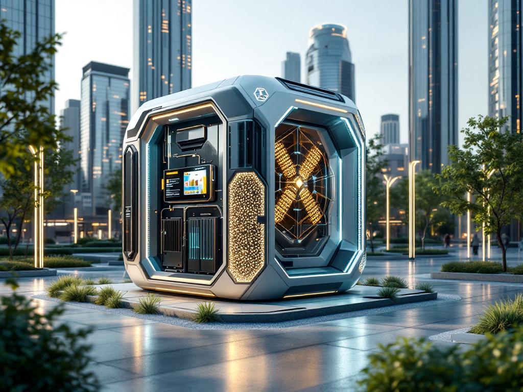 Futuristic Power Generator with Battery Storage