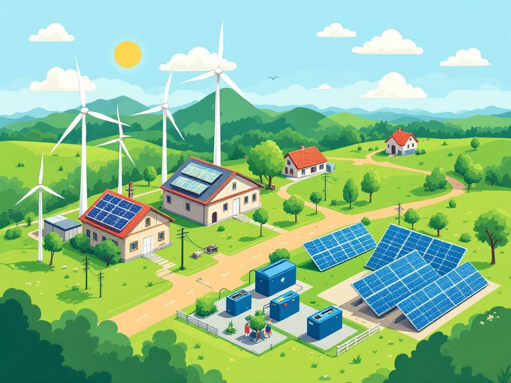 Renewable energy generation with battery storage