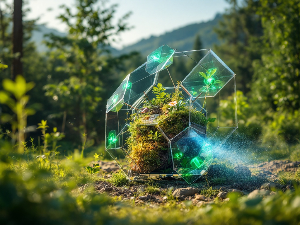 An innovative eco-friendly power generator in action outdoors