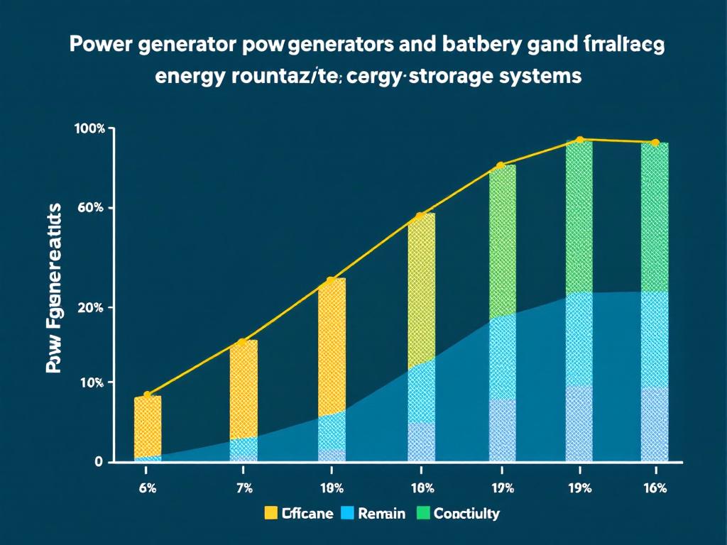 Graph showing the efficiency improvement of homes using both power generators and battery energy storage systems
