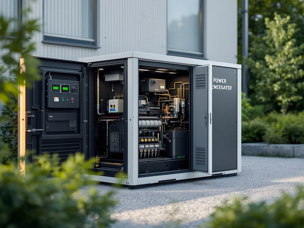 Modern emergency power generator with integrated battery storage system