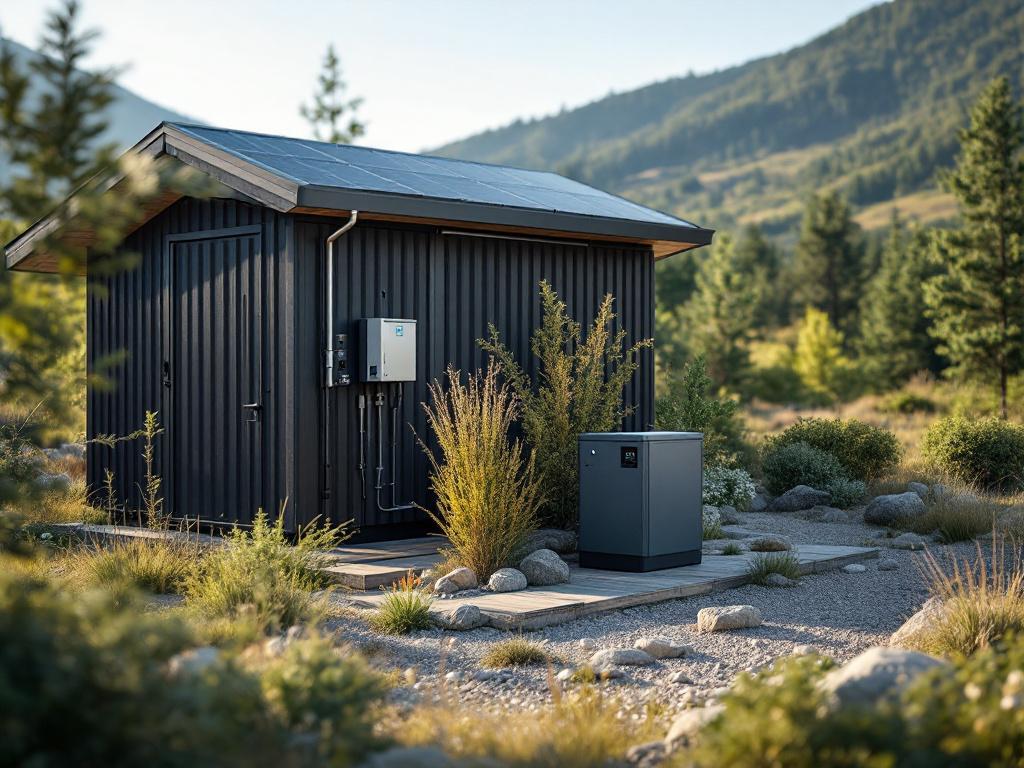 Remote area power generator setup with battery storage