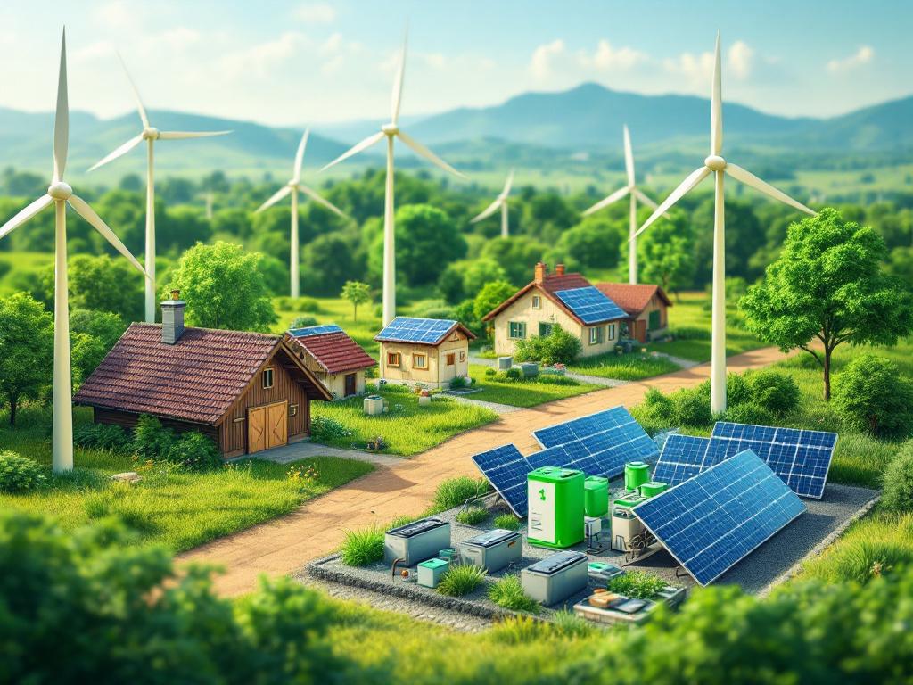 Sustainable energy with power generators and battery packs