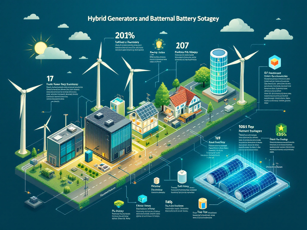 Visualization of technology advancements in hybrid generators and battery storage