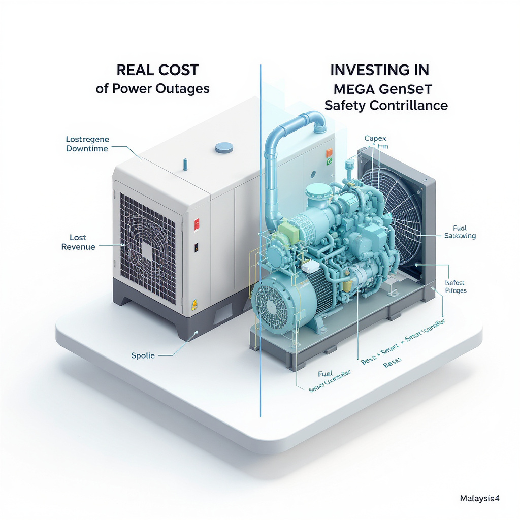 Infographic: Real Cost of Power Outages vs Investing in a Mega Genset (Malaysia)
