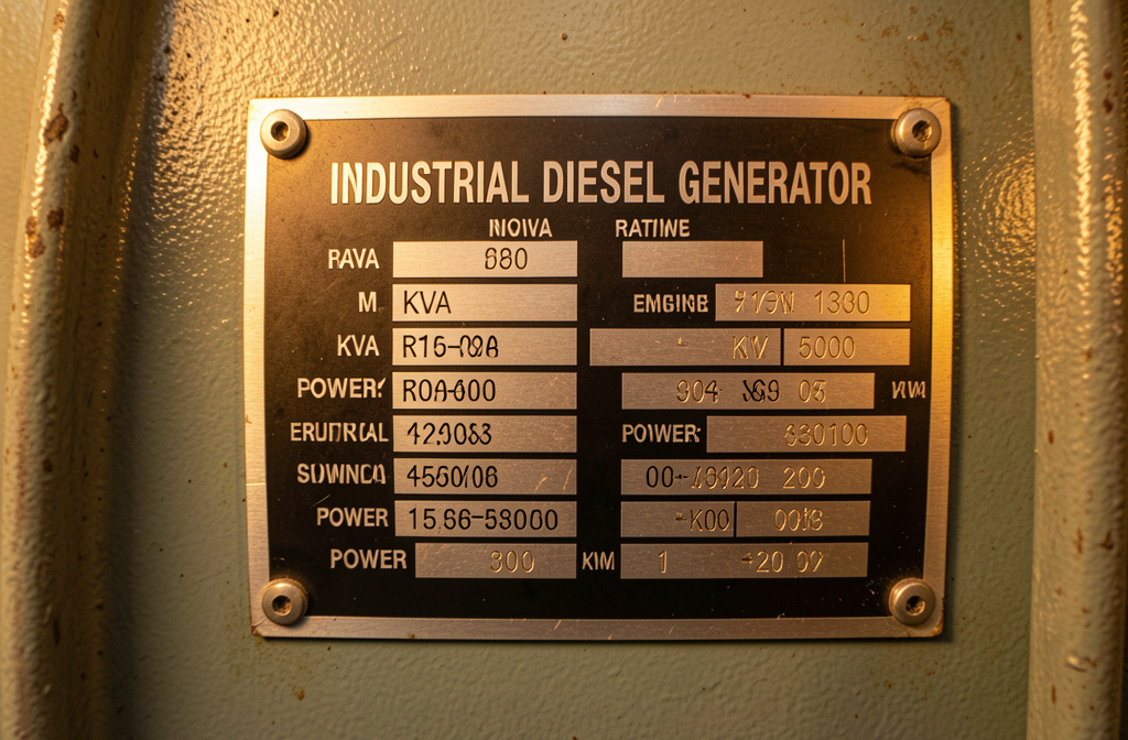 Diesel generator kVA specification nameplate for data centre power sizing in Malaysia