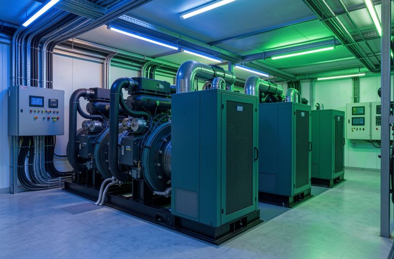 Parallel synchronised data centre generators for N+1 redundancy