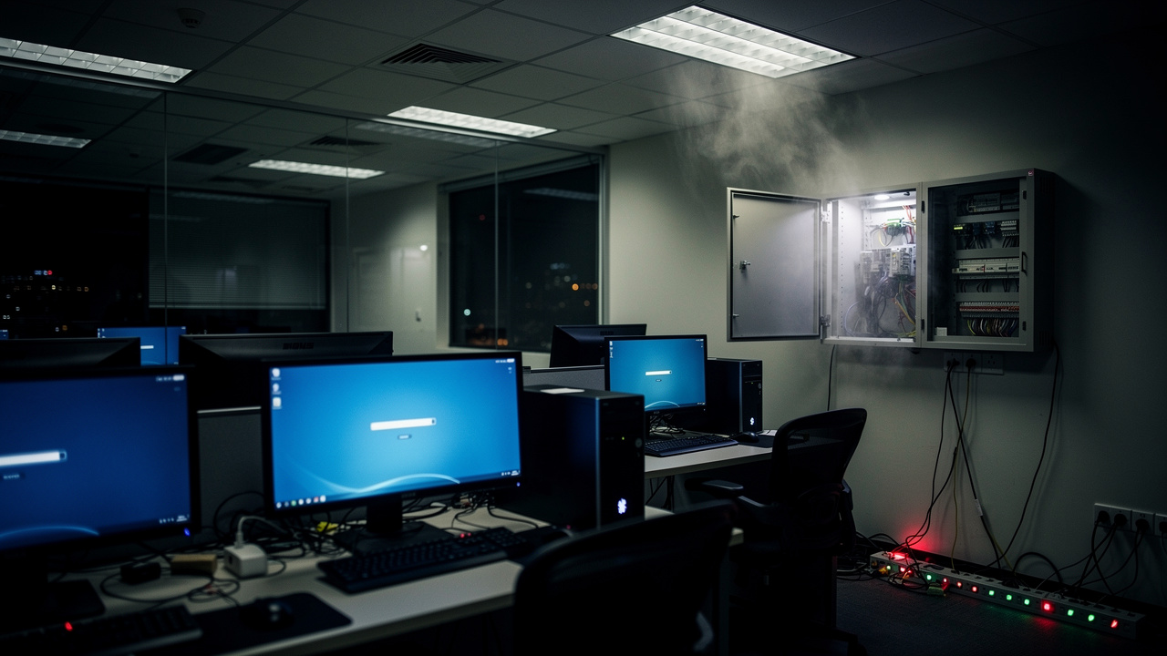 Lampu berkedip dan komputer restart sendiri — gejala harmonik tanpa blackout