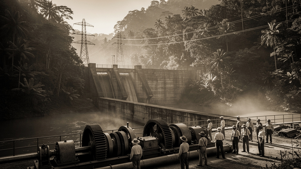Hidroelektrik awal: empangan Chenderoh 1930an