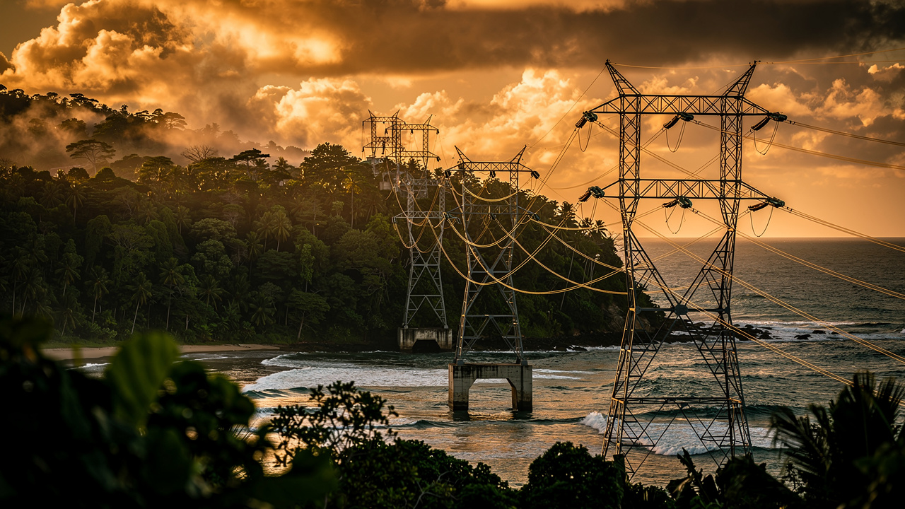 Grid nasional hari ini: menara talian tinggi merentas hutan dan laut