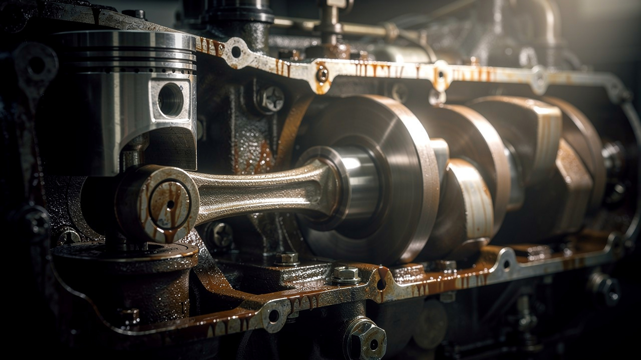 Piston dan crankshaft mula berpusing: fasa cranking yang menarik udara ke dalam silinder