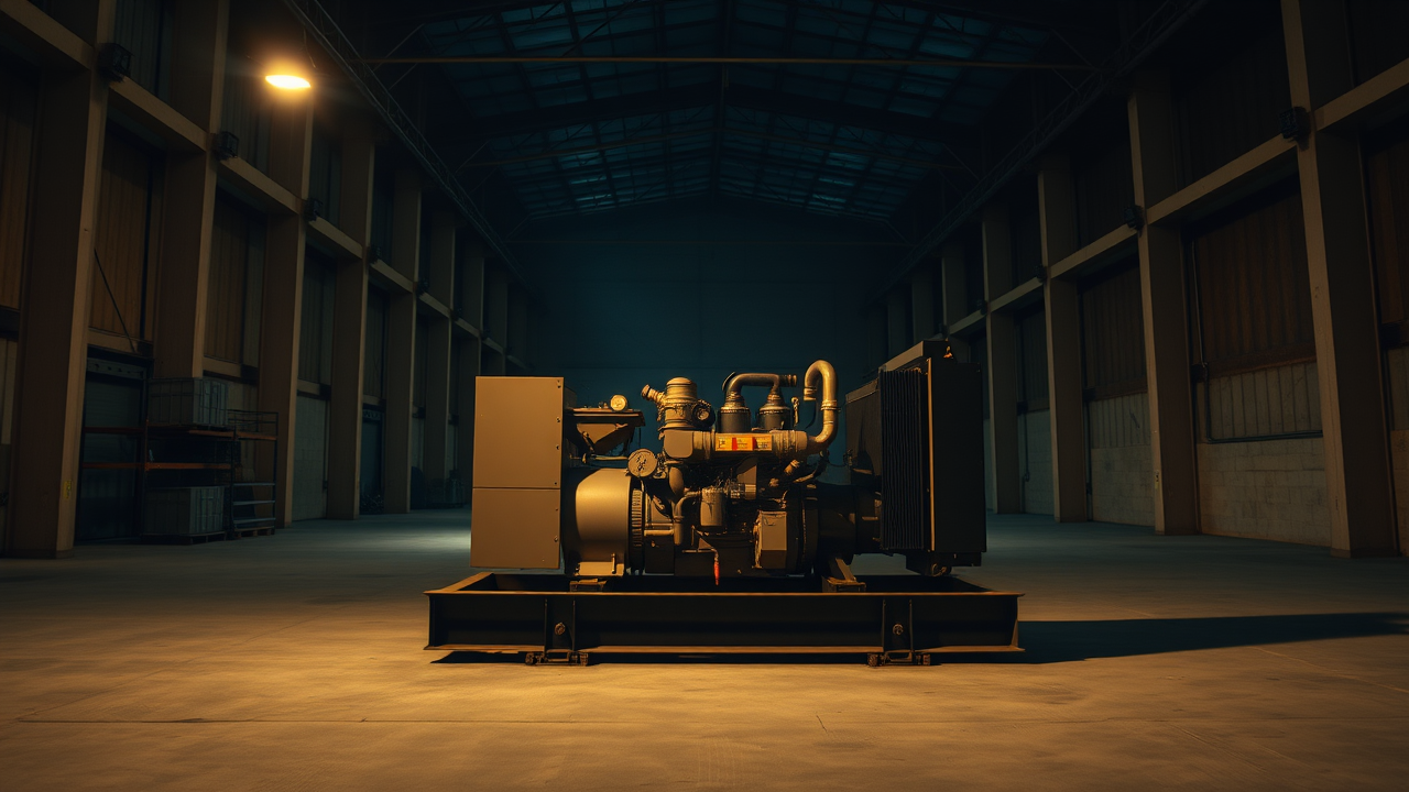 Genset disel berjalan pada beban rendah di gudang kosong: risiko wet stacking