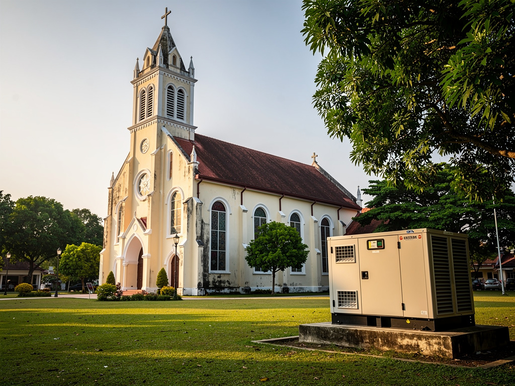 St. Anne's Church Bukit Mertajam with backup generator for c
