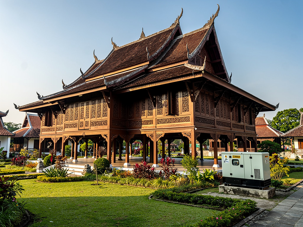Istana Jahar historic landmark with standby generator.