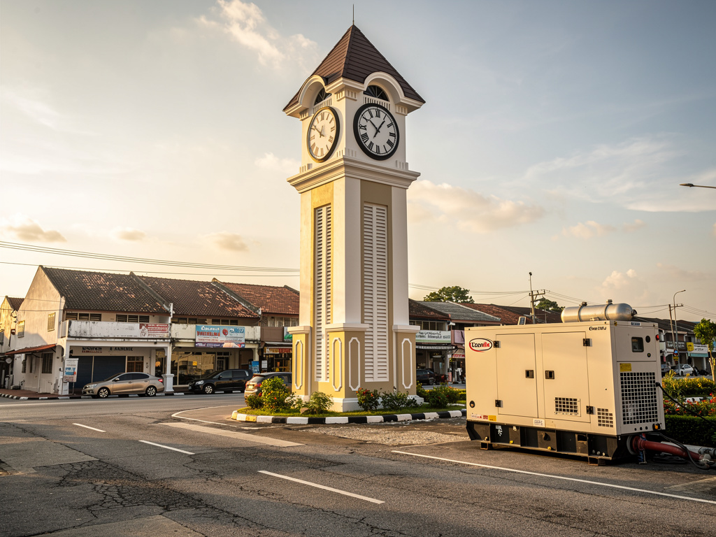 Sungai Petani clock tower with backup generator for town ope