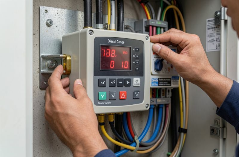 Home generator ATS control panel installation