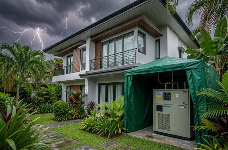 Completed home generator installation in Malaysia