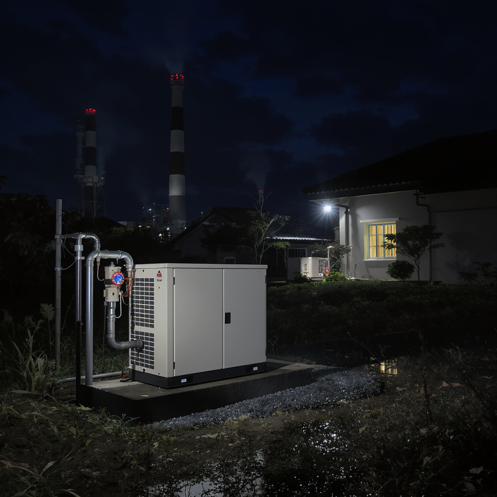 Hybrid backup power for Malaysian homes and factories at night with flood-resilient setup