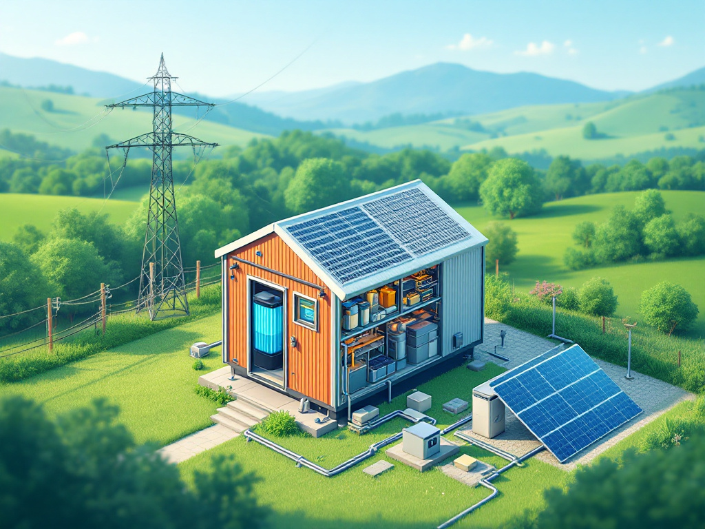 Power Generator with Integrated Battery Storage System