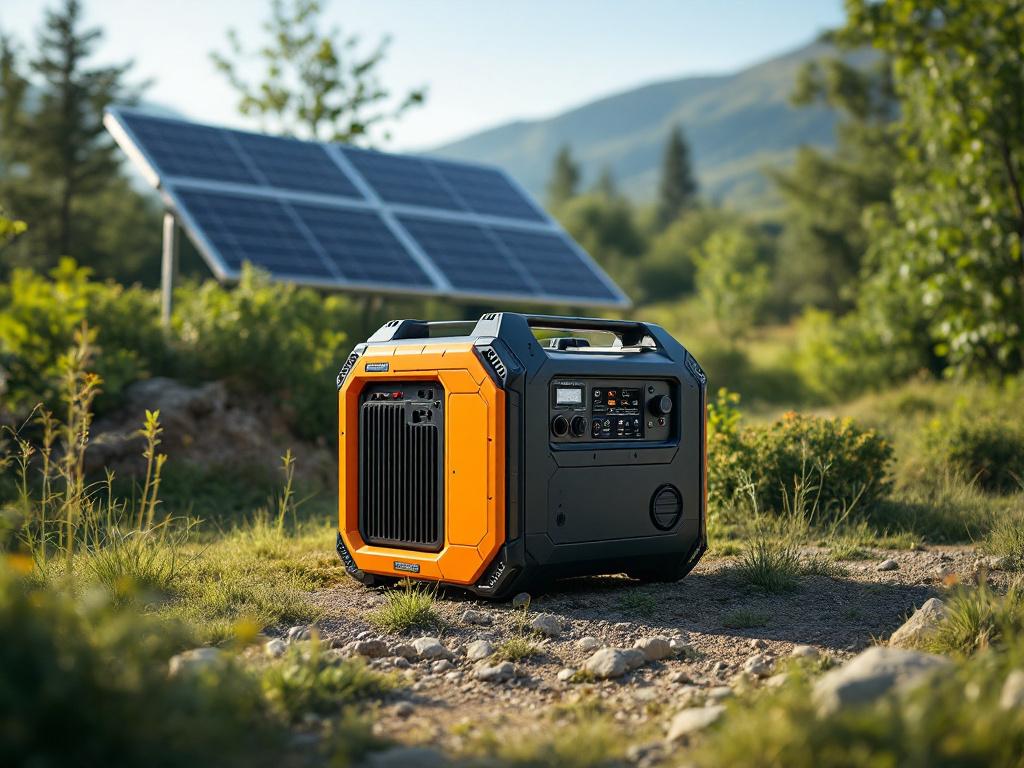 Innovative generator with solar panels and battery storage