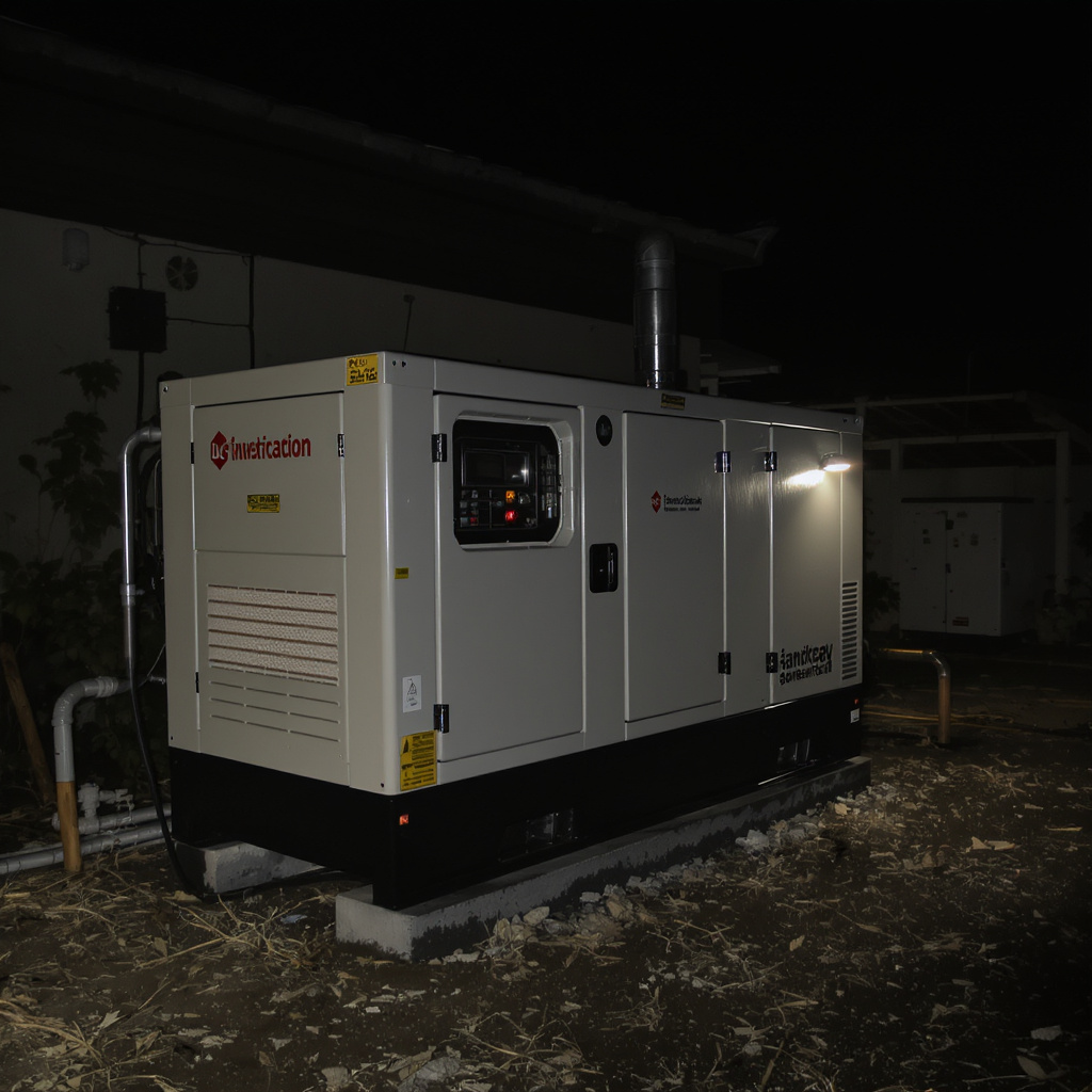 Low-noise, low-emission backup generators at night