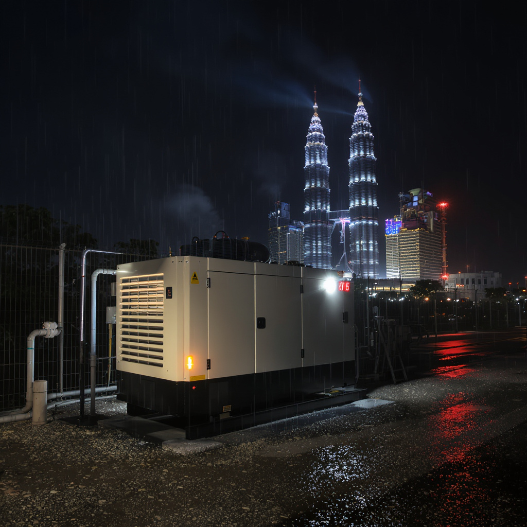 Monsoon-Ready Malaysia: A Dual Playbook for Homes and Factories Investing in Backup Generators — night