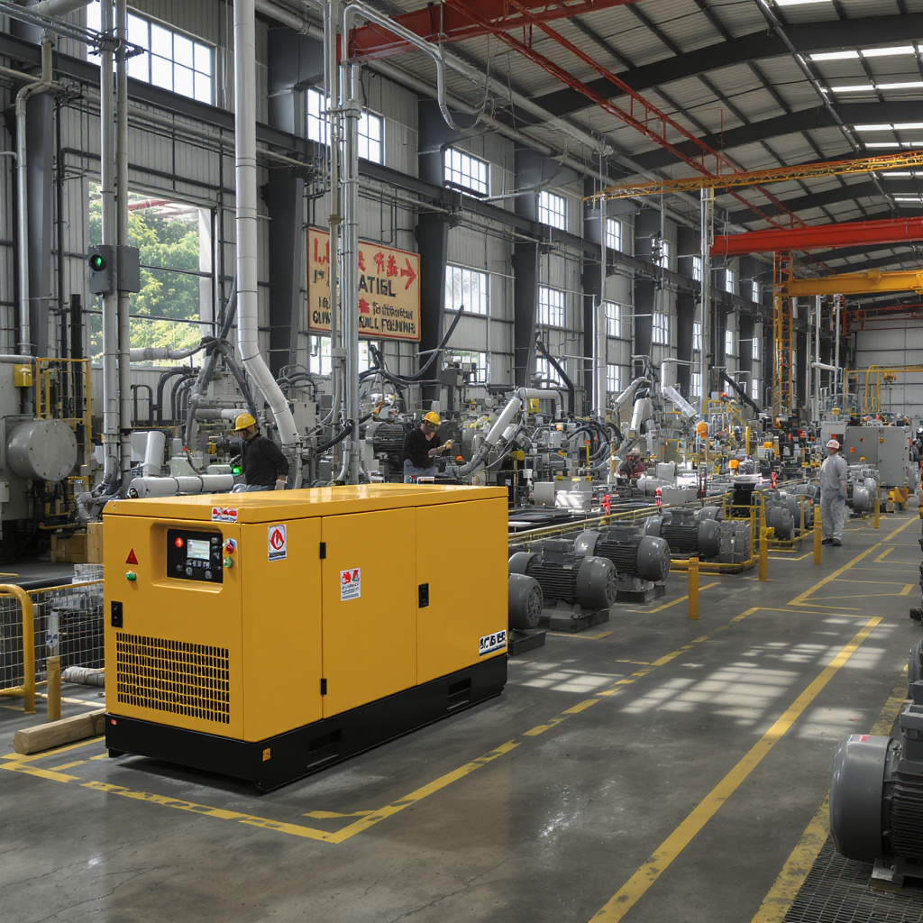 Penang factory maintaining uptime with a commercial generator and ATS during grid voltage sags