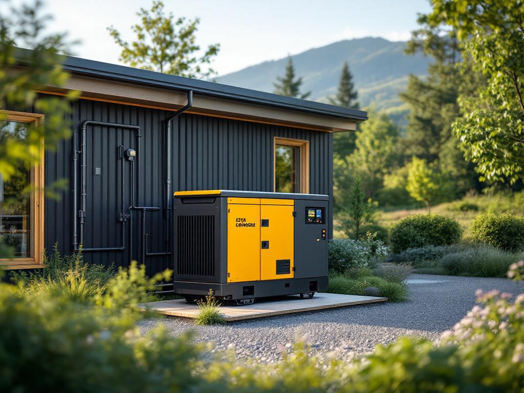 Power generator with battery energy storage system for grid independence, modern setting