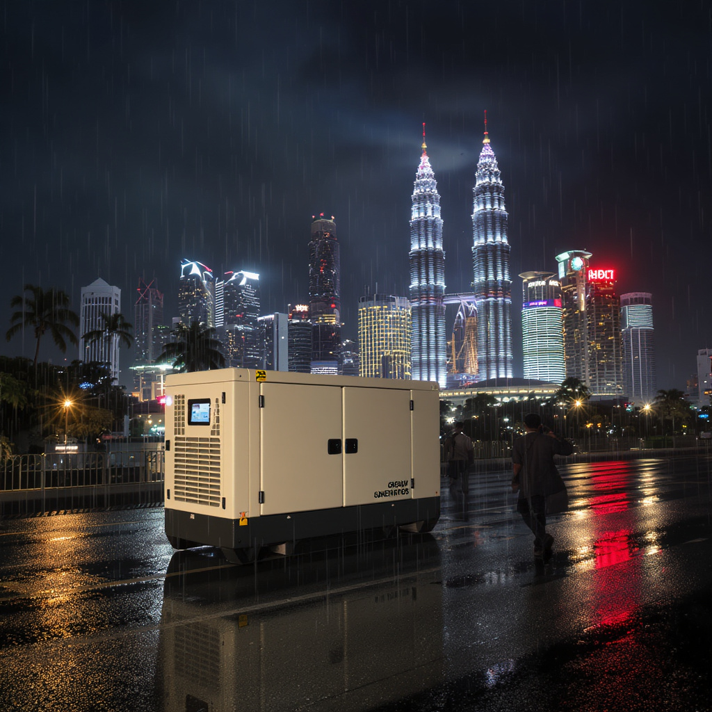 Low-noise generator ROI at night in Malaysian industrial area