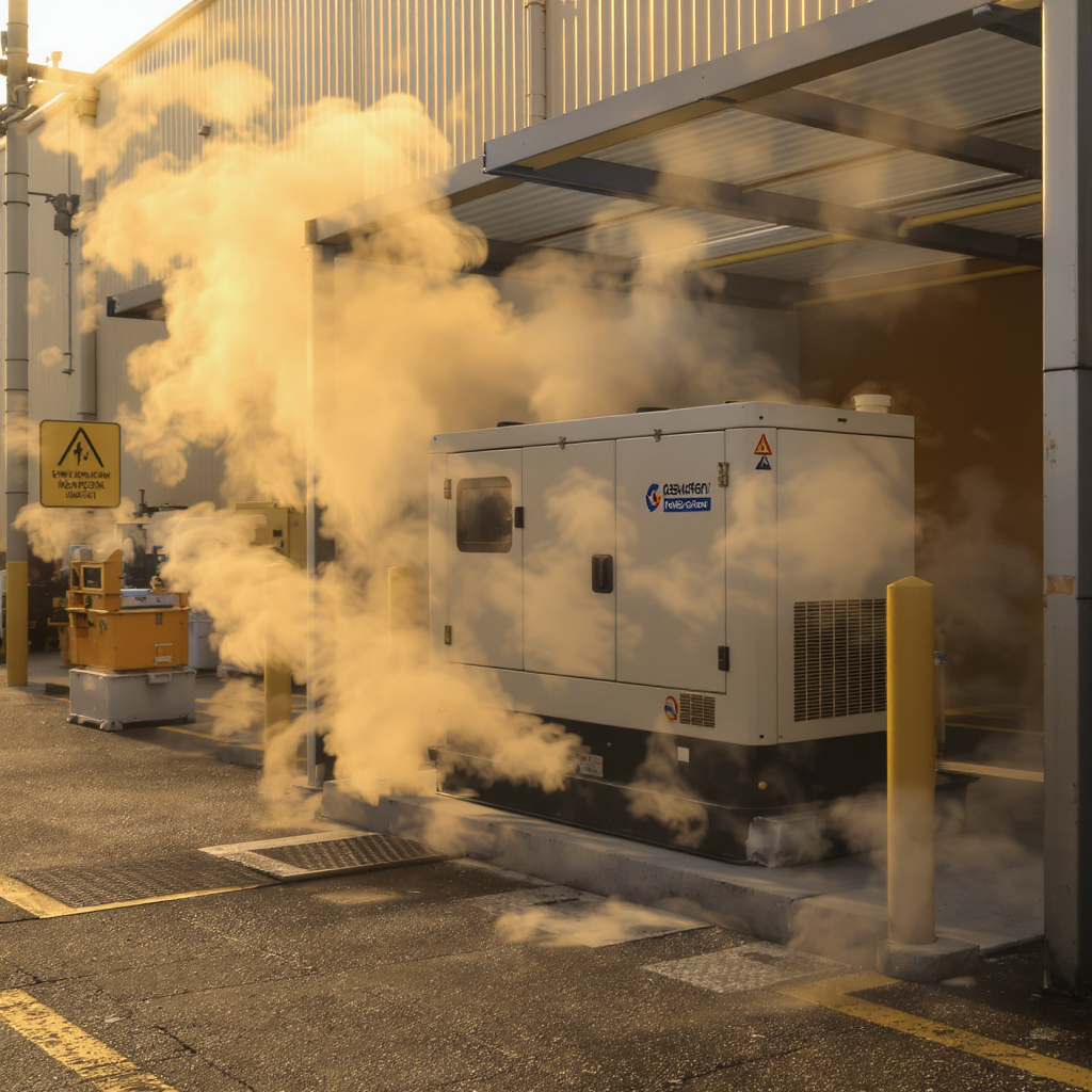 Light manufacturing factory with commercial standby generator in Malaysia